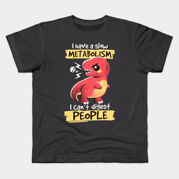 can't digest people Kids T-Shirt by NemiMakeit
